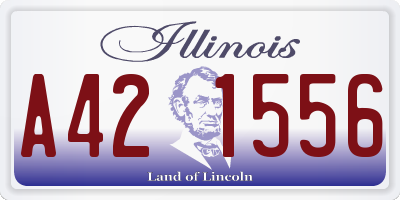 IL license plate A421556