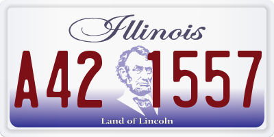 IL license plate A421557