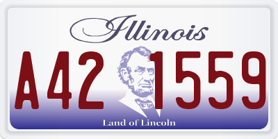 IL license plate A421559