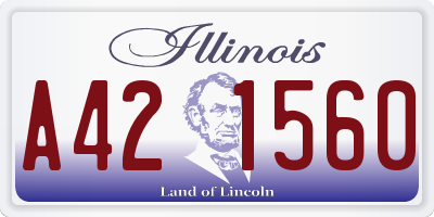 IL license plate A421560