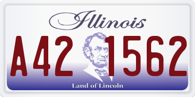 IL license plate A421562