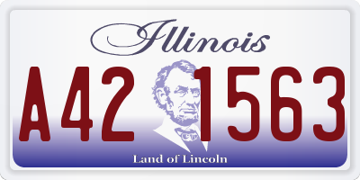 IL license plate A421563