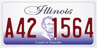 IL license plate A421564