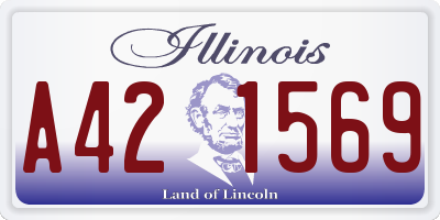 IL license plate A421569