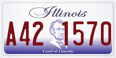 IL license plate A421570