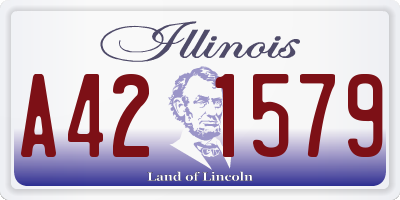 IL license plate A421579