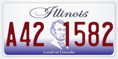 IL license plate A421582