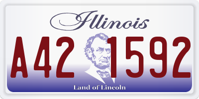 IL license plate A421592