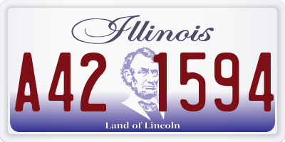 IL license plate A421594
