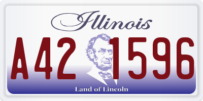 IL license plate A421596