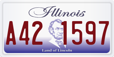 IL license plate A421597