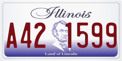 IL license plate A421599