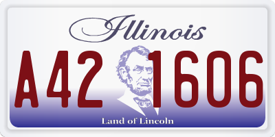 IL license plate A421606