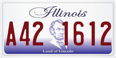 IL license plate A421612