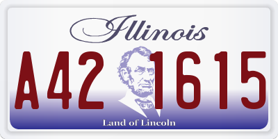 IL license plate A421615