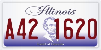 IL license plate A421620