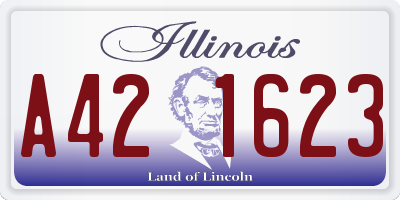 IL license plate A421623