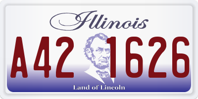 IL license plate A421626