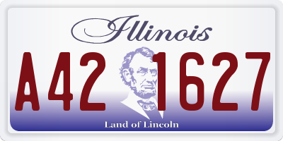 IL license plate A421627