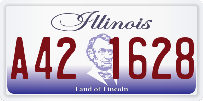 IL license plate A421628
