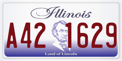 IL license plate A421629