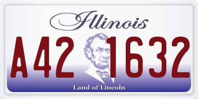IL license plate A421632