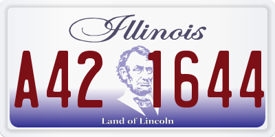 IL license plate A421644
