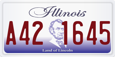 IL license plate A421645