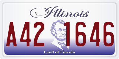 IL license plate A421646
