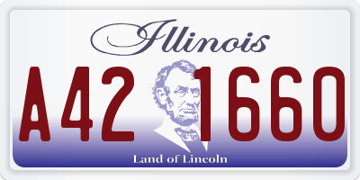 IL license plate A421660