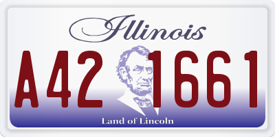 IL license plate A421661