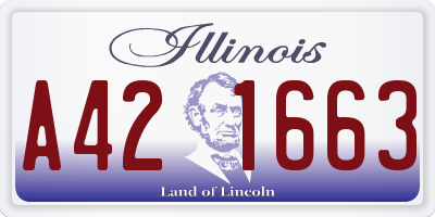 IL license plate A421663