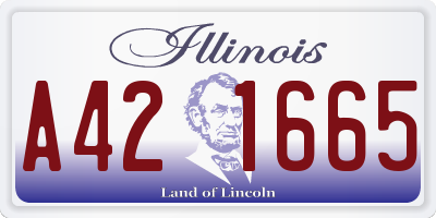 IL license plate A421665