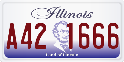 IL license plate A421666