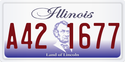 IL license plate A421677