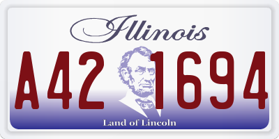 IL license plate A421694