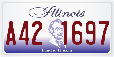 IL license plate A421697