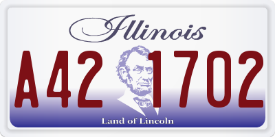 IL license plate A421702
