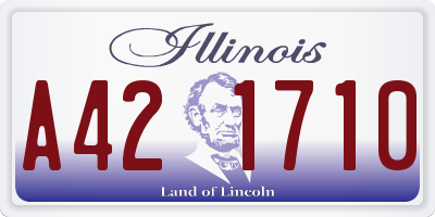 IL license plate A421710