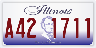 IL license plate A421711