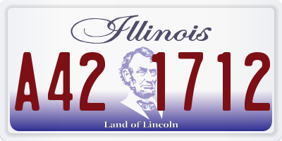 IL license plate A421712