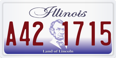 IL license plate A421715