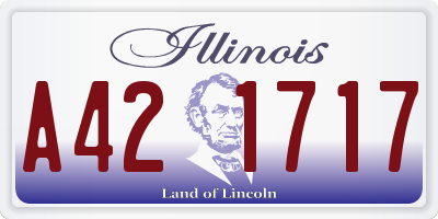 IL license plate A421717