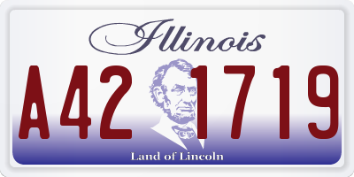 IL license plate A421719