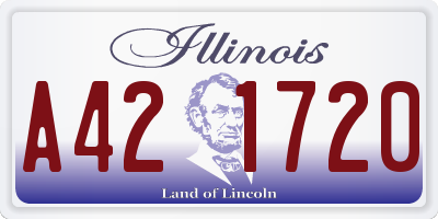 IL license plate A421720