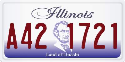 IL license plate A421721