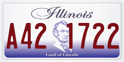 IL license plate A421722