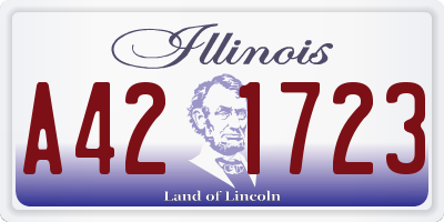 IL license plate A421723