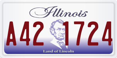 IL license plate A421724