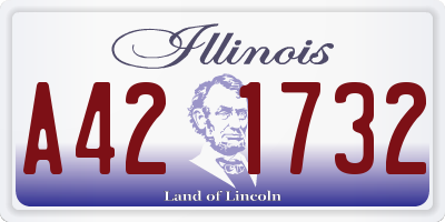 IL license plate A421732